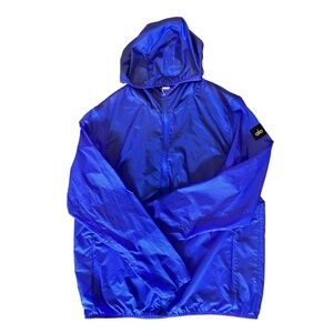 Alo Yoga Royal Blue Hooded Windbreaker Jacket XL